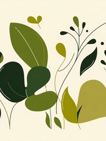 Poszter 75x100cm Friss levelek