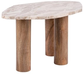 Tárolóasztal márvány dekoros asztallappal 50x75 cm Organic – Leitmotiv