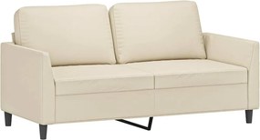vidaXL 2 személyes krémszínű műbőr kanapé 140 cm