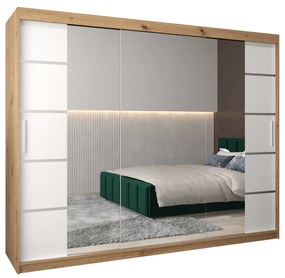 Ruhásszekrény 250 cm Verika 4 250 (artisan tölgy + fehér). 1064315