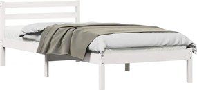 vidaXL Ágykeret fejtámlával Fehér 215,5 x 85,5 x 69,5 cm Tömör fenyőfa