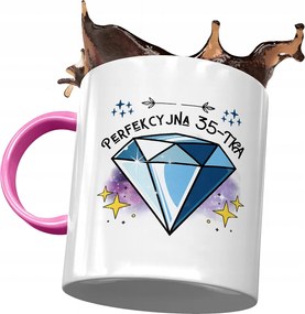 Rózsaszín Bögre Születésnapra 35 35-es 35-ös Ajándék Nyomtatott Fotóval