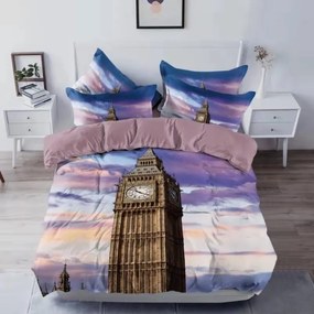Big Ben fotó ágynemű 140x200 cm 3 szett csomag Ágynemű mérete: 140x200 cm, A csomag tartalma: 3 Készletcsomagolás
