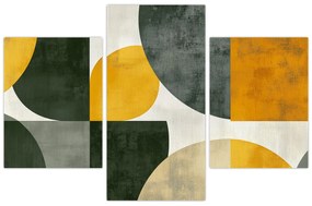 Kép - Olívazöld absztrakció (90x60 cm)