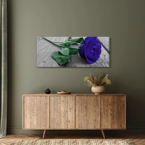 Kép - Kék rózsa zöld szárral (120x50 cm)