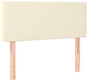 krémszínű műbőr LED-es fejtámla 100 x 5 x 78/88 cm