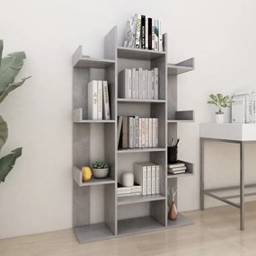betonszürke szerelt fa könyvszekrény 86 x 25,5 x 140 cm