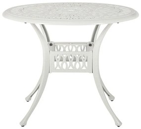 Fehér alumínium kerek asztal ⌀ 90 cm ANCONA Beliani