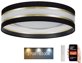 Belis LED Dimmelhető mennyezeti lámpa SMART CORAL LED/24W/230V Wi-Fi Tuya fekete + távirányító BE0876