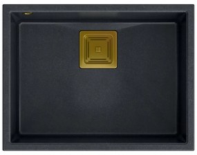 gránit mosogató DAVID 50 Black Metallic