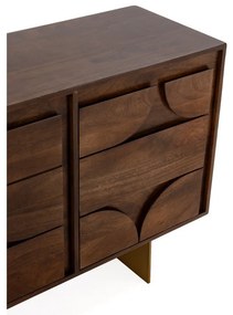 Barna mangófa komód 145x76x40 cm Trisha – MOME