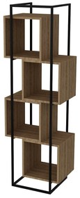 könyvespolc Prada - Walnut, Black