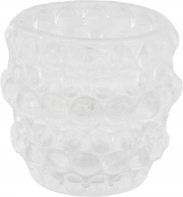 Teamécsestartó átlátszó skandináv üveg nappaliba 10cm