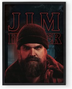 Keretezett poszter Serial Stranger Things Jim Hopper 30x40 cm