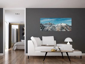 Havas csúcsok képe, Fiordland (120x50 cm)