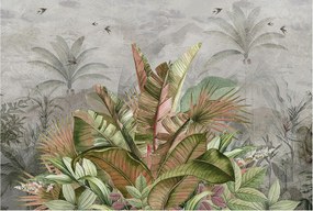 Divatos Flizelin Fali Tapéta Furnér Egzotikus dzsungel 104x70 Ragasztó