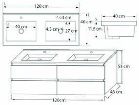 Porto 120 komplett sonoma tölgy-rauna szil