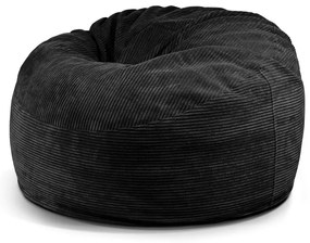 Fekete kordbársony babzsákfotel Om 110 – SLOWDOWN