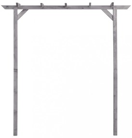 szürke impregnált fenyőfa kerti pergola 200 x 40 x 205 cm