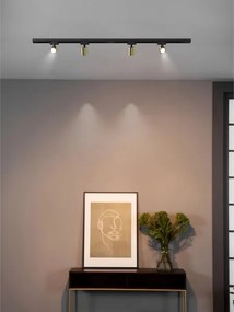 BRILAGI - Spotlámpa sínes rendszerhez HUSKY 4xGU10/10W/230V fekete/arany