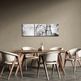 Kép - Vintage képeslap a városról N⁰1 (órával) (90x30 cm)