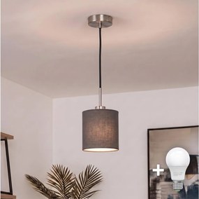 Brilagi - LED függőlámpa acélkábellel NUBILA 1xE27/60W/230V átm. 14 cm fekete/antracit