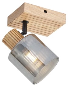 Modern spotlámpa fa füstüveggel, forgatható és dönthető - Gracy