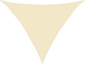 vidaXL krémszínű HDPE napvitorla 160 g/m² 5 x 5 x 6 m