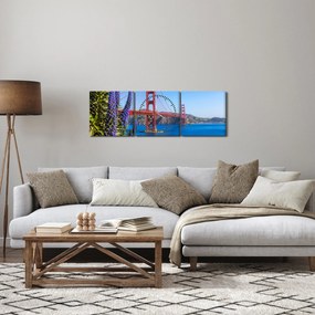 Kép - Golden Gate híd, San Francisco (órával) (90x30 cm)