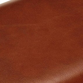 barna valódi bőr és tömör mangófa tornapad 58 cm