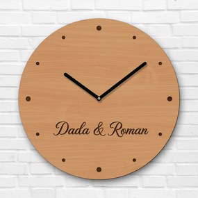 DUBLEZ | Személyre szabott fa óra nevekkel