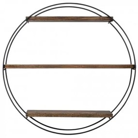 Fali polc TULIPA 60x15 cm lucfenyő/fekete