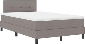 vidaXL Boxrugós ágy matracmal leddel Tópszínű 120 x 190 cm szövet