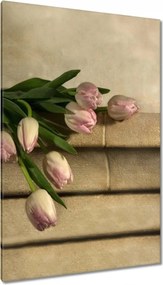 Vászonkép 80x120 Rózsaszín tulipán csokor