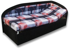 Egyszemélyes ágy (dívány) 90 cm Krista (Fekete 39 + Mimi 21) (J). 793102
