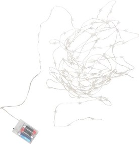 STAR LIGHTS LED égősor USB kábellel, ezüstdrót-csillagok 100 égővel