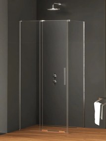 New Trendy Smart zuhanykabin 120x110 cm négyszögletes króm fényes/átlátszó üveg EXK-4029