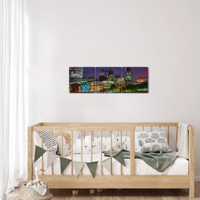 Kép - esti London (órával) (90x30 cm)