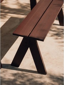 Sötétbarna tömörfa kerti pad Navo – noo.ma