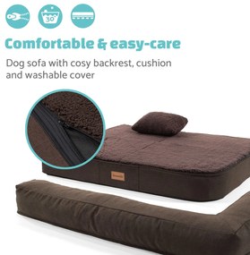 Odin, kutyafekhely, alátét, mosható, ortopéd, csúszásgátló, légáteresztő, memóriahab, M méret (100 x 12 x 80 cm)