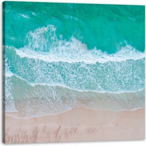 Vászonkép Tenger Hullámok Víz Tengerpart 90X90 cm Ideális ajándék