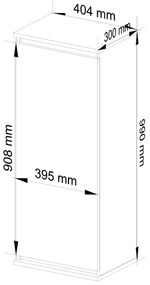 Függesztett szekrény Wren II (wenge + fehér). 1069966