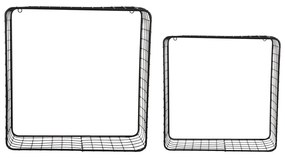 Fekete acél polc készlet 2 db-os 35 cm Reja – PT LIVING