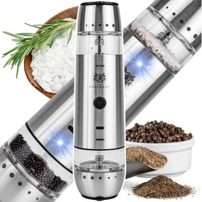 Elektromos Só- És Borsdaráló Akkumulátoros Usb C Borsdaráló