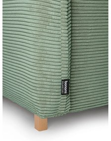 Világoszöld kordbársony kinyitható sarokkanapé (variálható) Tori – Bonami Selection