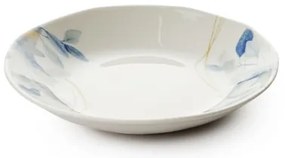 24 darabos porcelán étkészlet, fehér/kék
