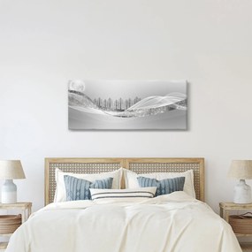 Kép - ezüst táj (120x50 cm)