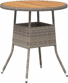 vidaXL Vacsora Asztal Szürke és Akác 70 x 70 x 73 cm Tömör Akácfa