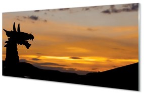 Üvegképek Sunset ég sárkány 100x50 cm