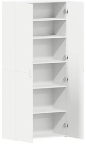 Fehér Cipőszekrény 80x35.5x180 cm Megmunkált fa
